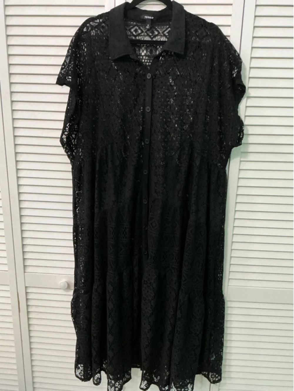 Torrid 3X Babydoll Lace Maxi Duster Kimono #489